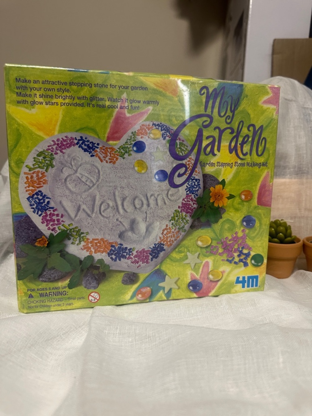My Garden Heart Stepping Stone Kit - Colorful NIB